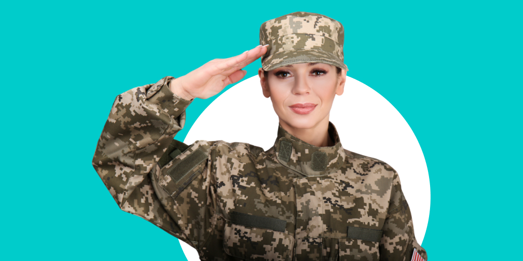 A soldier in military fatigues saluting
