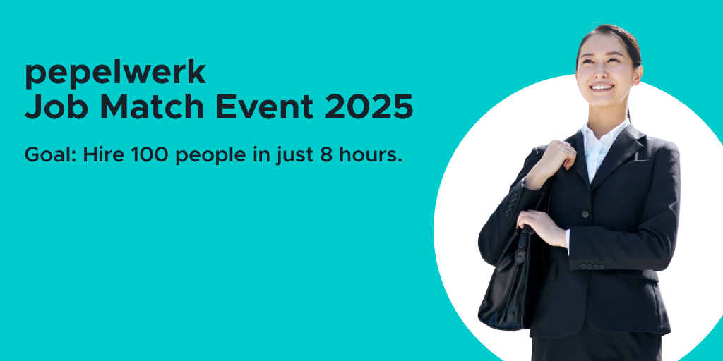 A person in the center, smiling. Features text describing an upcoming Match Event by pepelwerk in 2025.